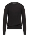 Stile Latino Man Sweater Dark Brown Size 38 Wool In Multi