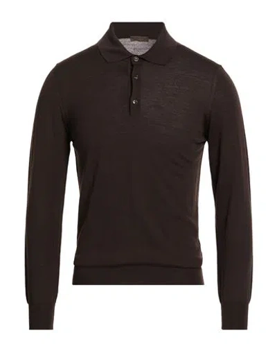 Stile Latino Man Sweater Dark Brown Size 40 Wool