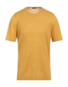Stile Latino Man Sweater Marigold Size 46 Linen, Cashmere, Silk In Yellow