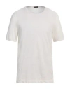 Stile Latino Man Sweater White Size 44 Linen, Cashmere, Silk In White