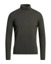 Stile Latino Man Turtleneck Military Green Size 40 Cashmere, Wool In Green
