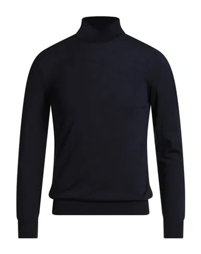 Stile Latino Man Turtleneck Navy Size 38 Wool In Blue