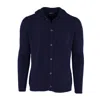 Stile Latino Men's Mykonos Cashmere And Silk Boucle Cardigan-blazer In Dark Navy Blue In Multi