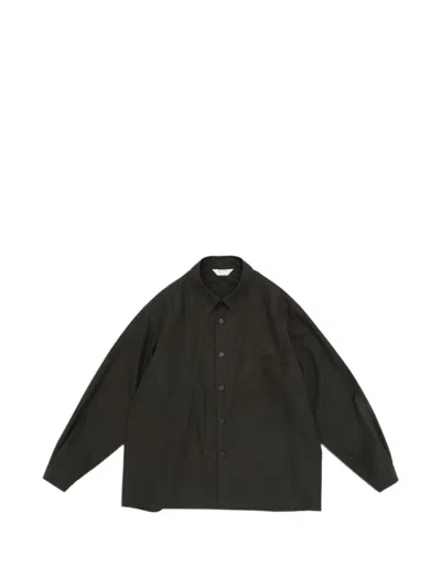 Still By Hand Cotton-twill Shirt Jacket In Brown