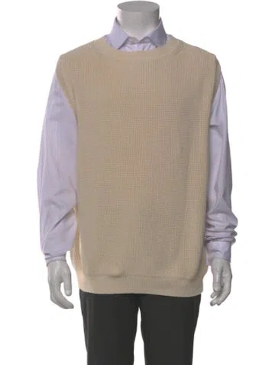 Pre-owned Still By Hand Crew Neck Sleeveless Sweater Vest In Neutral