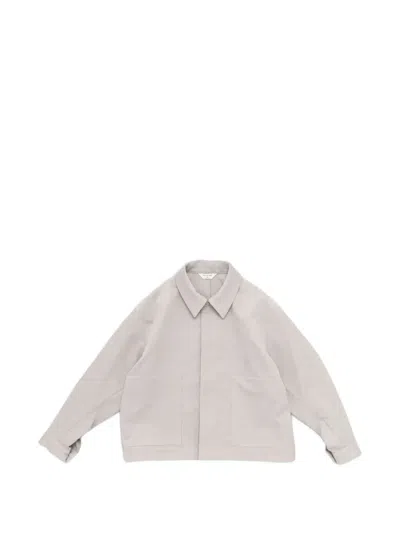 Still By Hand Faux-leather Blouson Jacket In White