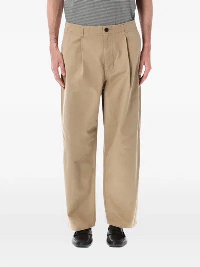 Still By Hand Kontor Pleated Straight-leg Trousers In Animal Print