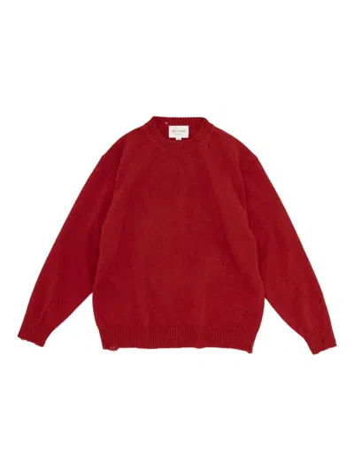 Still By Hand Long-sleeves Sweater In Red