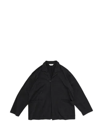 Still By Hand Notch-lapel Cardigan In Black