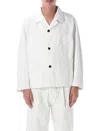Still By Hand Denim Work Jacket Boxy Work Jacket In White