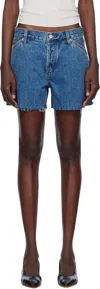 Still Here Blue Cut Off Denim Shorts