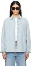 Still Here Blue Western Denim Shirt In Black