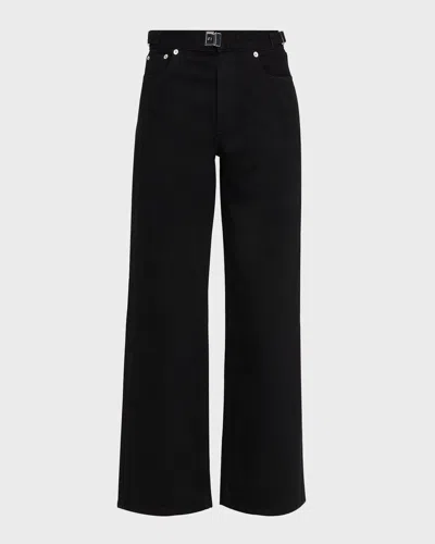 Still Here Buckle Relaxed Jeans In Black
