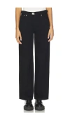 Still Here Buckle Wide Leg Jeans In Black