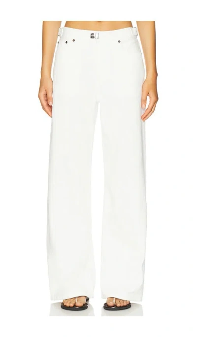 Still Here Buckle Wide Leg Jeans In Milk