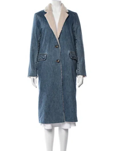 Pre-owned Still Here Coat In Blue