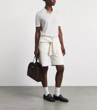 Still Here Cool Denim Shorts In Ivory
