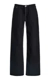 Still Here Cool Rigid Low-rise Relaxed-leg Jeans In Black