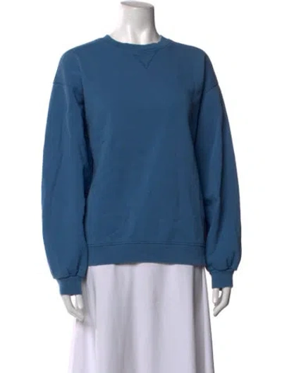 Pre-owned Still Here Crew Neck Long Sleeve Sweatshirt In Blue