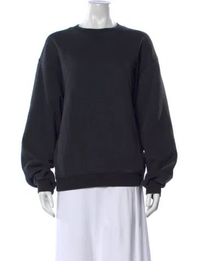 Pre-owned Still Here Crew Neck Long Sleeve Sweatshirt In Blue