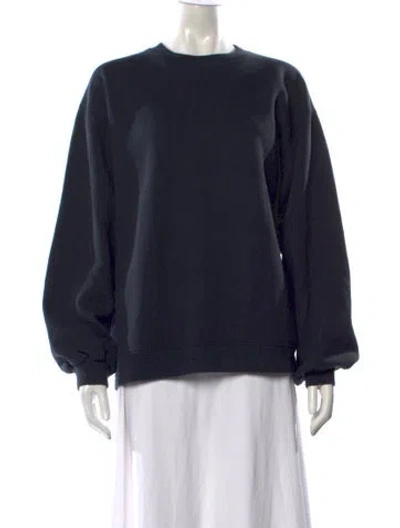 Pre-owned Still Here Crew Neck Long Sleeve Sweatshirt In Blue