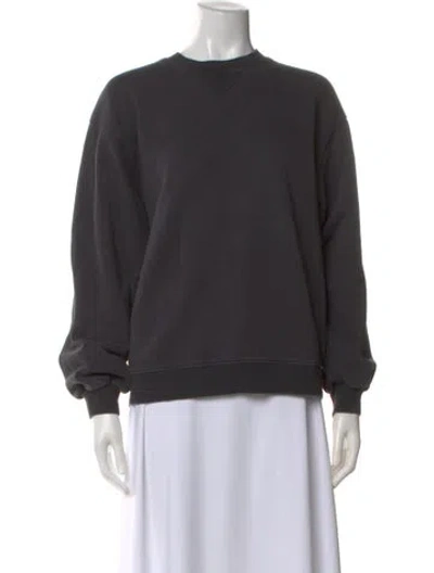 Pre-owned Still Here Crew Neck Long Sleeve Sweatshirt In Gray