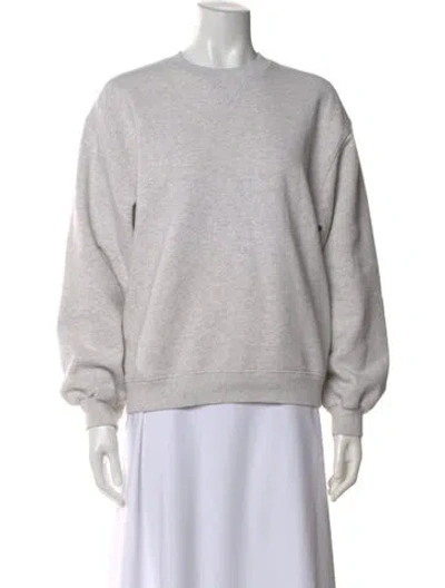 Pre-owned Still Here Crew Neck Long Sleeve Sweatshirt In Gray