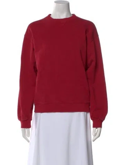 Pre-owned Still Here Crew Neck Long Sleeve Sweatshirt In Red