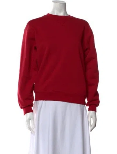 Pre-owned Still Here Crew Neck Long Sleeve Sweatshirt In Red