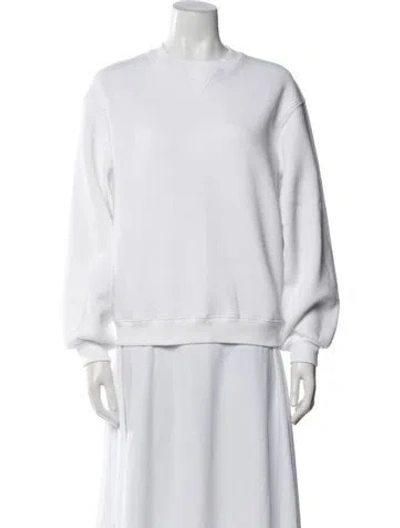 Pre-owned Still Here Crew Neck Long Sleeve Sweatshirt In White