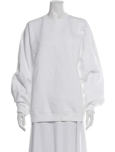 Pre-owned Still Here Crew Neck Long Sleeve Sweatshirt In White