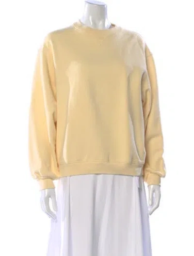 Pre-owned Still Here Crew Neck Long Sleeve Sweatshirt In Yellow