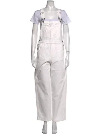 Pre-owned Still Here Crew Neck Overalls In Neutrals