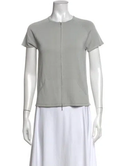 Pre-owned Still Here Crew Neck Short Sleeve Top W/ Tags In Grey