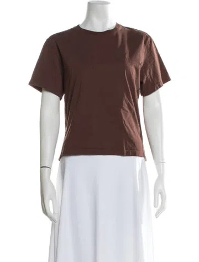 Pre-owned Still Here Crew Neck Short Sleeve T-shirt In Brown