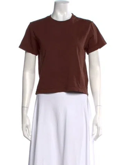 Pre-owned Still Here Crew Neck Short Sleeve T-shirt In Brown