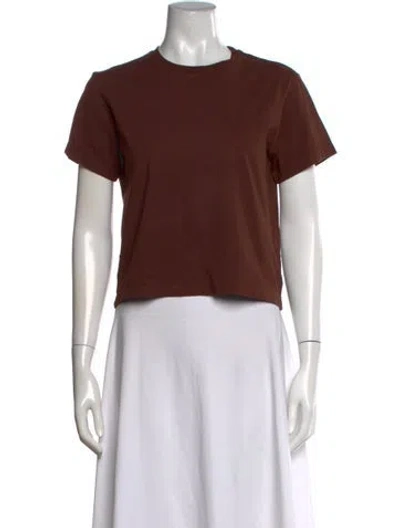 Pre-owned Still Here Crew Neck Short Sleeve T-shirt In Brown