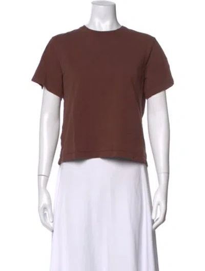 Pre-owned Still Here Crew Neck Short Sleeve T-shirt In Brown