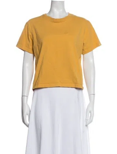 Pre-owned Still Here Crew Neck Short Sleeve T-shirt In Yellow