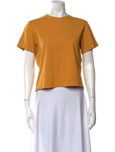 Pre-owned Still Here Crew Neck Short Sleeve T-shirt In Yellow
