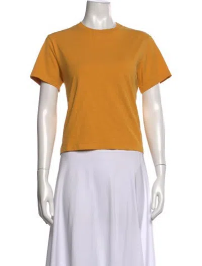 Pre-owned Still Here Crew Neck Short Sleeve T-shirt In Yellow