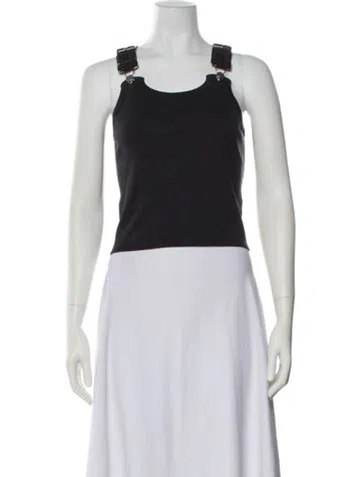 Pre-owned Still Here Crew Neck Sleeveless Crop Top In Gray