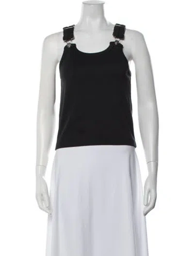 Pre-owned Still Here Crew Neck Sleeveless Top In Black