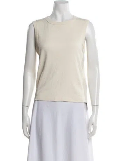 Pre-owned Still Here Crew Neck Sleeveless Top In Neutrals