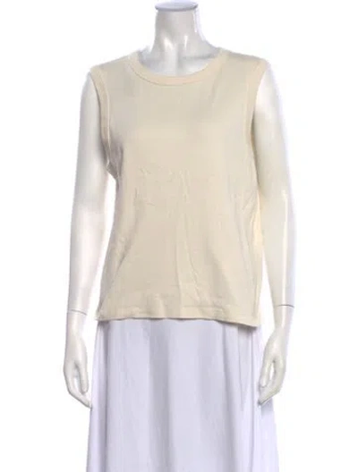 Pre-owned Still Here Crew Neck Sleeveless Top In Neutrals