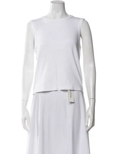 Pre-owned Still Here Crew Neck Sleeveless Top In White