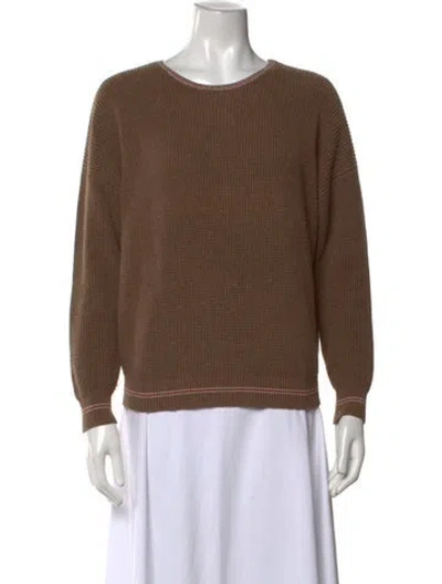 Pre-owned Still Here Crew Neck Sweater In Brown
