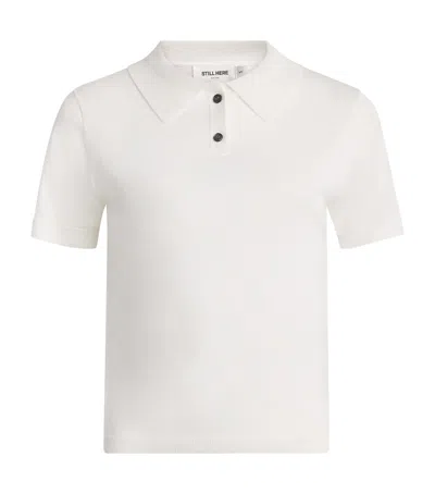 Still Here Daughter Polo Shirt In White