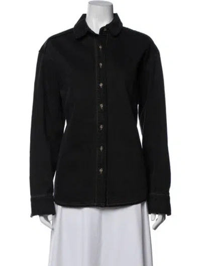 Pre-owned Still Here Denim Jacket In Black