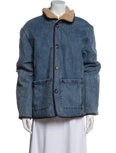 Pre-owned Still Here Denim Jacket In Blue
